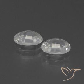 Gemas de Circón Blanco natural de 2.46 ct, Ovalada, VS