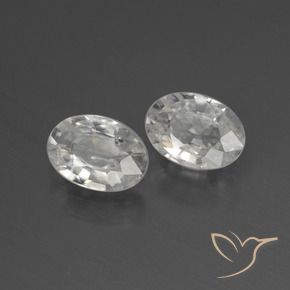 Gemas de Circón Blanco natural de 2.29 ct, Ovalada, VS