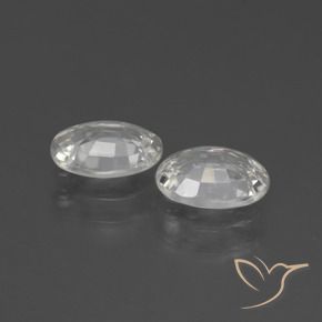 Gemas de Circón Blanco natural de 2.29 ct, Ovalada, VS