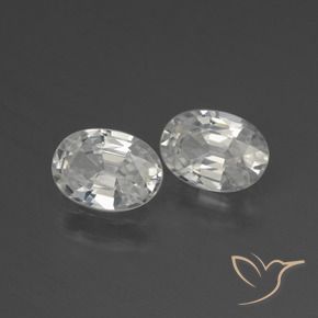 Gemas de Circón Blanco natural de 2.30 ct, Ovalada, VS