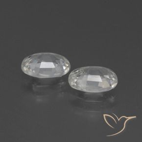 Gemas de Circón Blanco natural de 2.30 ct, Ovalada, VS