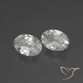 Gemas de Circón Blanco natural de 2.16 ct, Ovalada, VS