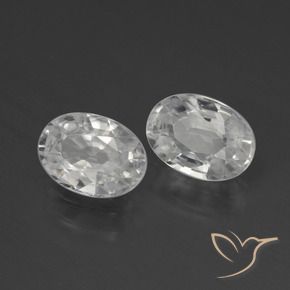 Gemas de Circón Blanco natural de 2.56 ct, Ovalada, VVS