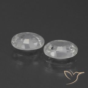 Gemas de Circón Blanco natural de 2.56 ct, Ovalada, VVS