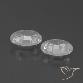 Gemas de Circón Blanco natural de 2.29 ct, Ovalada, VVS