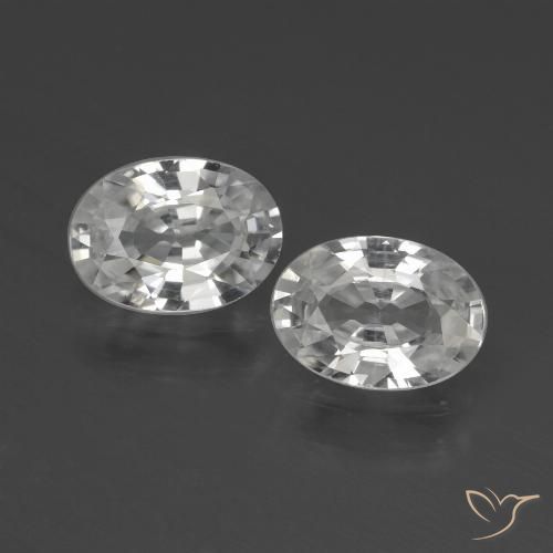 2.19ctw Natural Blanco cálido Circón, Ovalada, VVS-VS