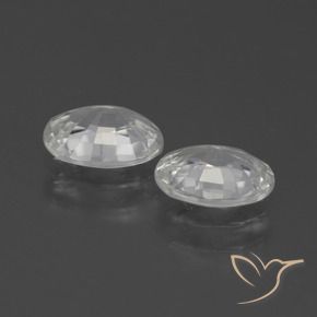 Gemas de Circón Blanco cálido natural de 2.19 ct, Ovalada, VVS-VS
