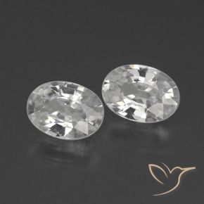 Gemas de Circón Blanco natural de 2.23 ct, Ovalada, VVS-VS