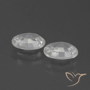 Gemas de Circón Blanco natural de 2.23 ct, Ovalada, VVS-VS