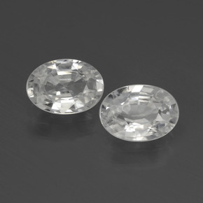 Gemas de circón blanco natural de 2,21 ct, corte óvalo, VVS