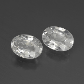 Gemas de circón blanco natural de 2,21 ct, corte óvalo, VVS