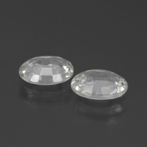 Gemas de circón blanco natural de 2,21 ct, corte óvalo, VVS