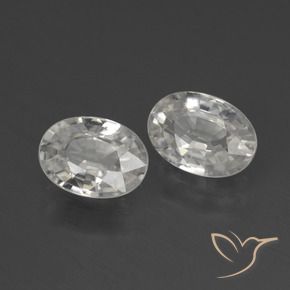 Gemas de Circón Blanco cálido natural de 2.31 ct, Ovalada, VVS-VS