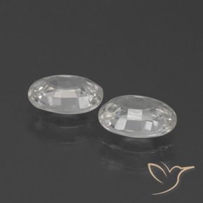 Gemas de Circón Blanco cálido natural de 2.31 ct, Ovalada, VVS-VS