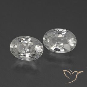 Gemas de Circón Blanco cálido natural de 2.44 ct, Ovalada, VVS