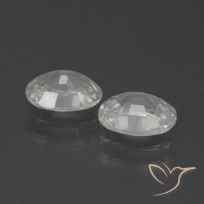 Gemas de Circón Blanco cálido natural de 2.44 ct, Ovalada, VVS