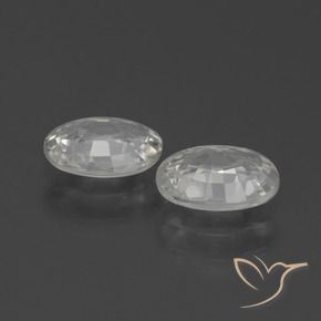 Gemas de Circón Blanco cálido natural de 2.11 ct, Ovalada, VVS-VS