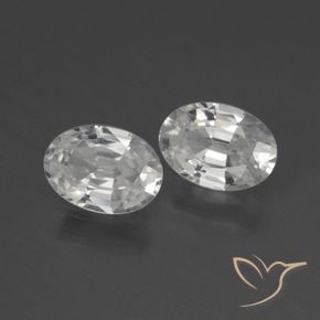 Gemas de Circón Blanco cálido natural de 2.04 ct, Ovalada, VVS