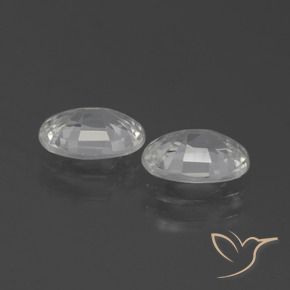 Gemas de Circón Blanco cálido natural de 2.04 ct, Ovalada, VVS