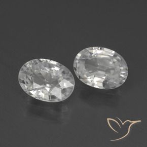 Gemas de Circón Blanco natural de 2.35 ct, Ovalada, VVS-VS