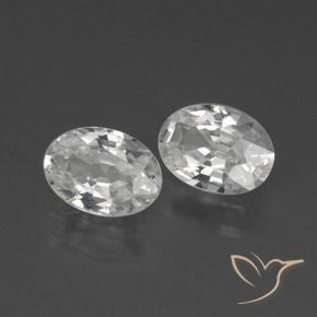 Gemas de Circón Blanco natural de 2.24 ct, Ovalada, VS