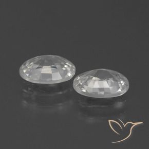Gemas de Circón Blanco natural de 2.24 ct, Ovalada, VS