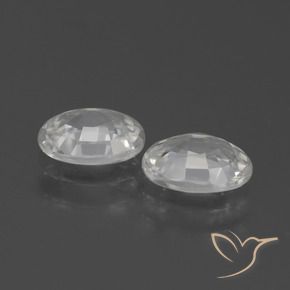Gemas de Circón Blanco natural de 2.38 ct, Ovalada, VS