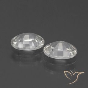Gemas de Circón Blanco natural de 2.32 ct, Ovalada, VVS-VS