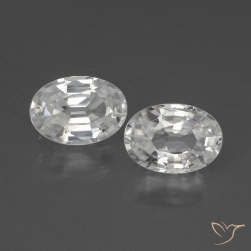 2.48ctw Natural Blanco Circón, Ovalada, VVS