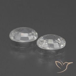 Gemas de Circón Blanco natural de 2.48 ct, Ovalada, VVS