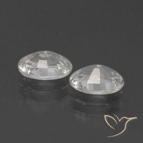 Gemas de Circón Blanco natural de 2.36 ct, Ovalada, VVS