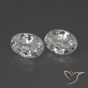 Gemas de Circón Blanco natural de 2.45 ct, Ovalada, VS