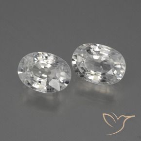 Gemas de Circón Blanco natural de 2.33 ct, Ovalada, VS