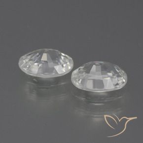 Gemas de Circón Blanco natural de 2.33 ct, Ovalada, VS