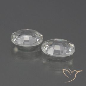 Gemas de Circón Blanco natural de 2.28 ct, Ovalada, VS