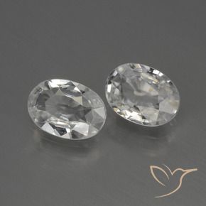 Gemas de Circón Blanco natural de 2.13 ct, Ovalada, VVS