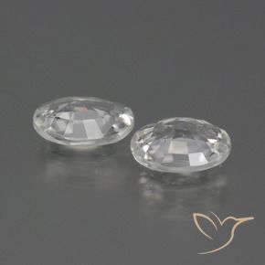 Gemas de Circón Blanco natural de 2.13 ct, Ovalada, VVS