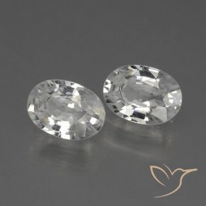 Gemas de Circón Blanco natural de 2.37 ct, Ovalada, VVS-VS