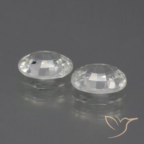 Gemas de Circón Blanco natural de 2.37 ct, Ovalada, VVS-VS