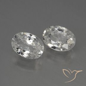 Gemas de Circón Blanco cálido natural de 2.43 ct, Ovalada, VS