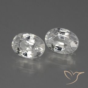 Gemas de Circón Blanco natural de 2.63 ct, Ovalada, VVS-VS
