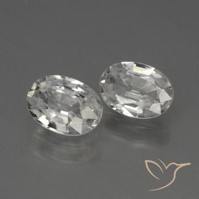 Gemas de Circón Blanco natural de 2.36 ct, Ovalada, VS