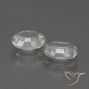 Gemas de Circón Blanco natural de 2.36 ct, Ovalada, VS