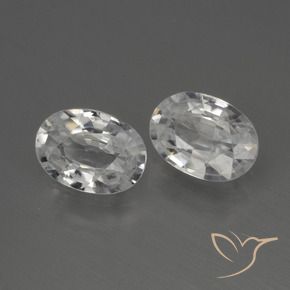 Gemas de Circón Blanco natural de 2.29 ct, Ovalada, VS