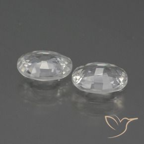 Gemas de Circón Blanco natural de 2.29 ct, Ovalada, VS