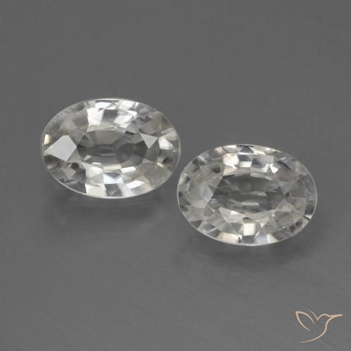 2.28ctw Natural Blanco cálido Circón, Ovalada, VVS