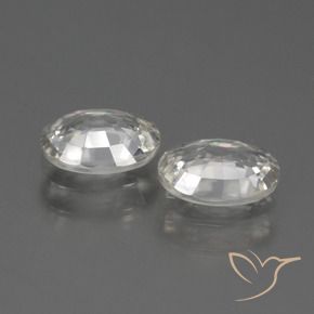 Gemas de Circón Blanco cálido natural de 2.28 ct, Ovalada, VVS