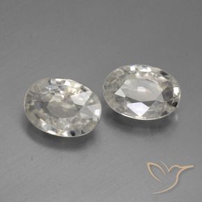 Gemas de Circón Blanco cálido natural de 2.07 ct, Ovalada, VS