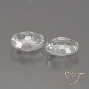 Gemas de Circón Blanco cálido natural de 2.07 ct, Ovalada, VS