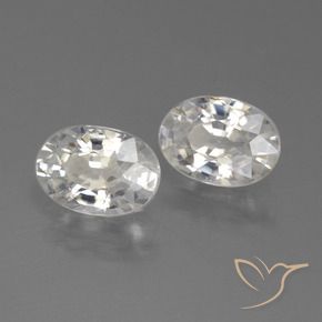 Gemas de Circón Blanco cálido natural de 2.30 ct, Ovalada, VS